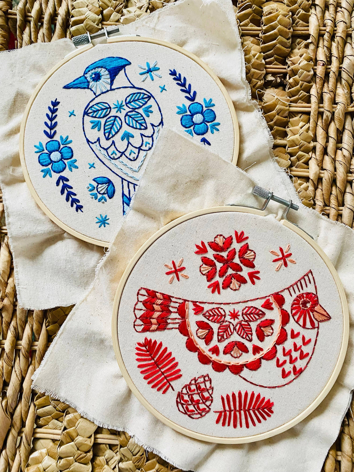 Cardinal complete embroidery kit from The Stitch