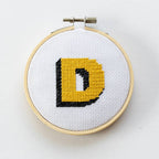 Drop Shadow Monogram Cross Stitch Kit by Cotton Clara