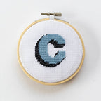 Drop Shadow Monogram Cross Stitch Kit by Cotton Clara