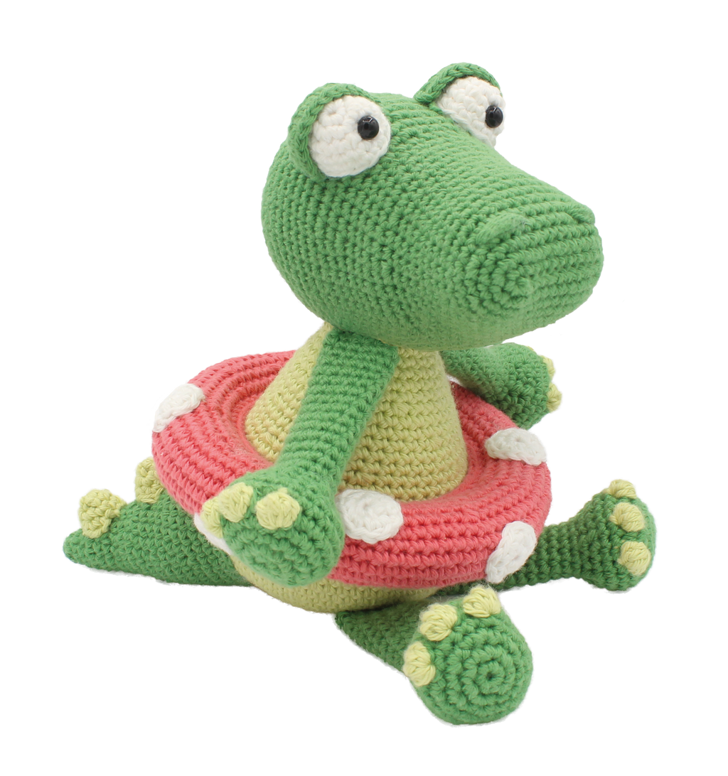 Klaas crocodile crochet kit, 22 cm finished amigurumi crocodile