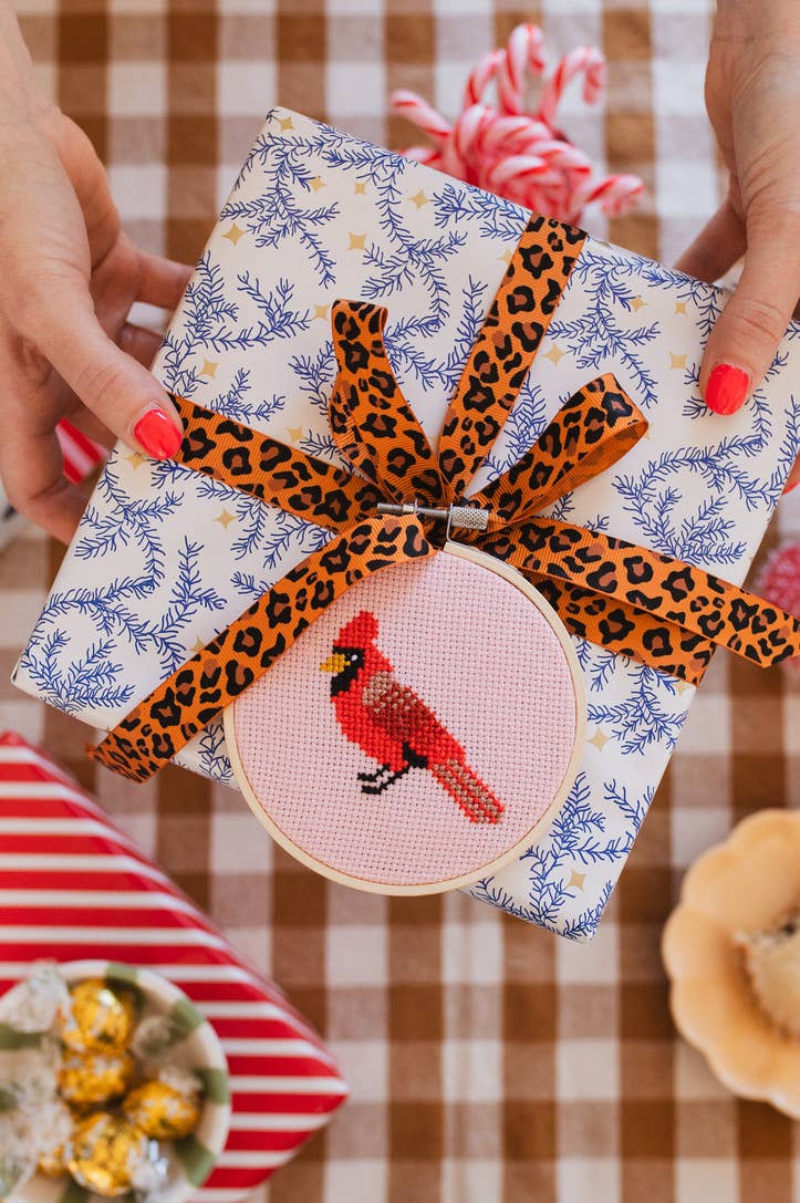 Cardinal Cross Stitch Kit by Cotton Clara