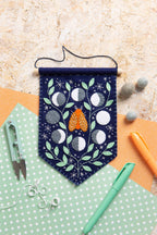 Celestial Pennant felt craft kit contents