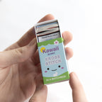 Kawaii Bunny cross stitch kit matchbox packaging