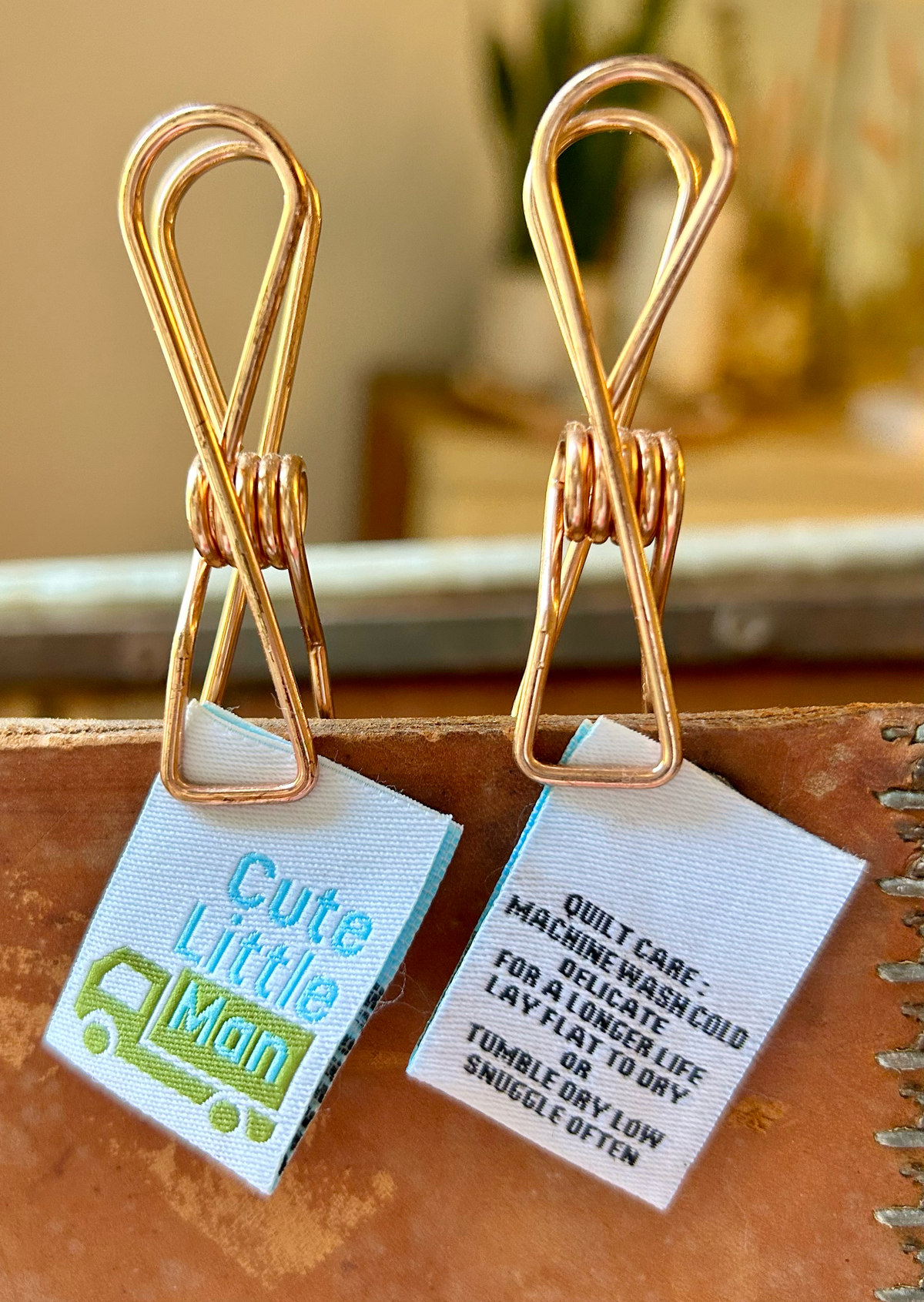 Pack of three Cute Little Man sew-in labels by Kati Cupcake