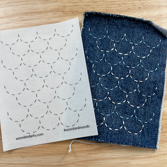 The four patterns in Set #11: Trees, Water, Night Sky and Cloud