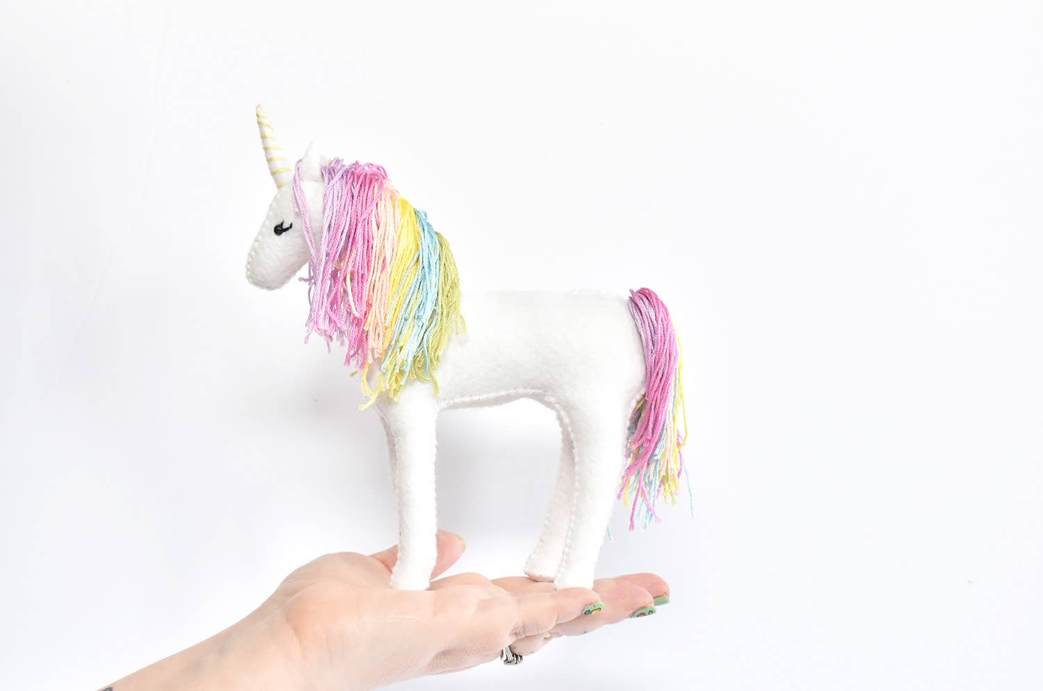 Pastel Rainbow Unicorn Felt Sewing Kit by DelilahIris