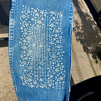 Stars wash-away mending transfers printed on water-soluble stabilizer, Minimal Mending Series