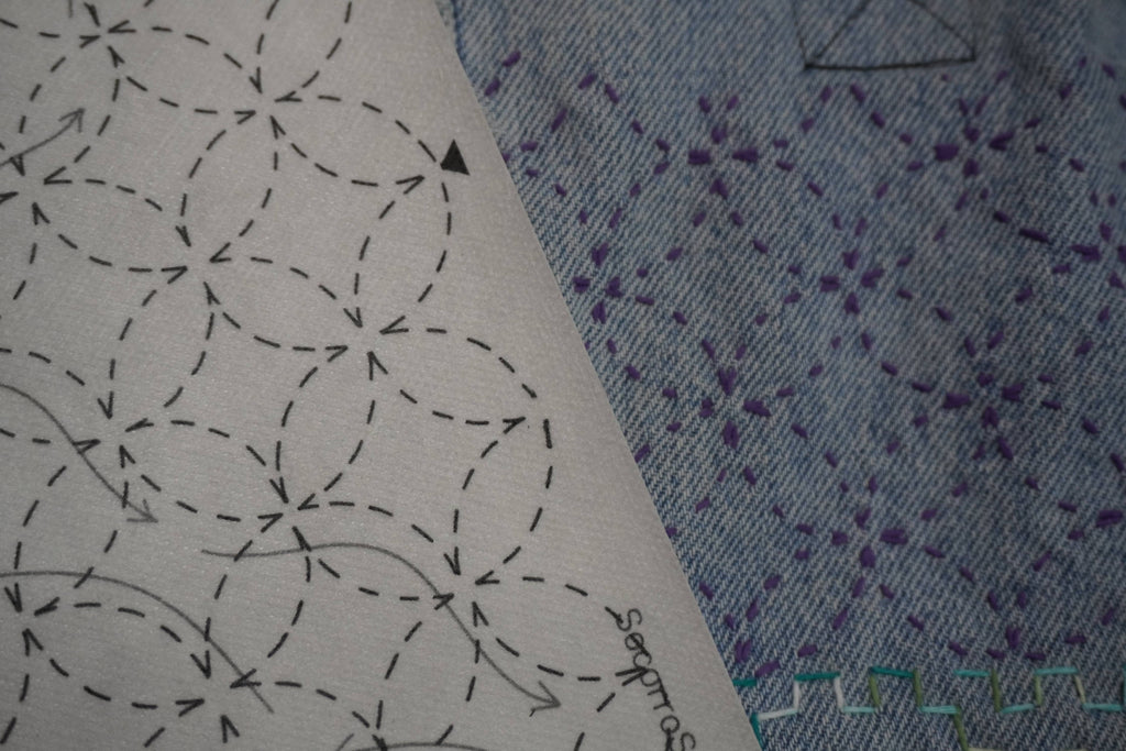 Socorro Society Sashiko Seven Treasures Stick 'n Stitch Pattern