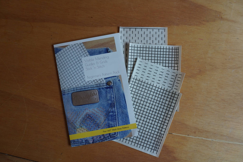 Socorro Society Visible Mending Stick N' Stitch Patterns- Beginners Starter Pack