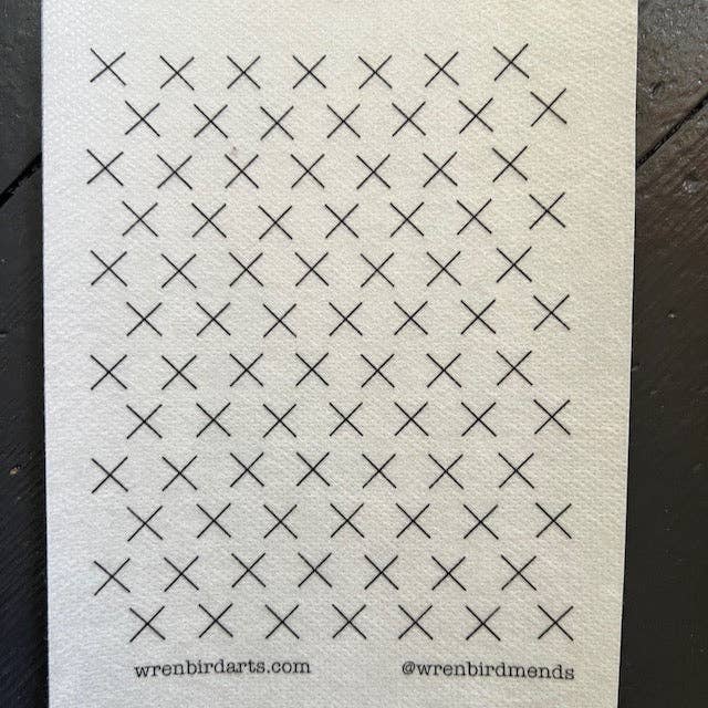 Wrenbird Arts water-soluble mending transfers, about 4 by 5 inches each