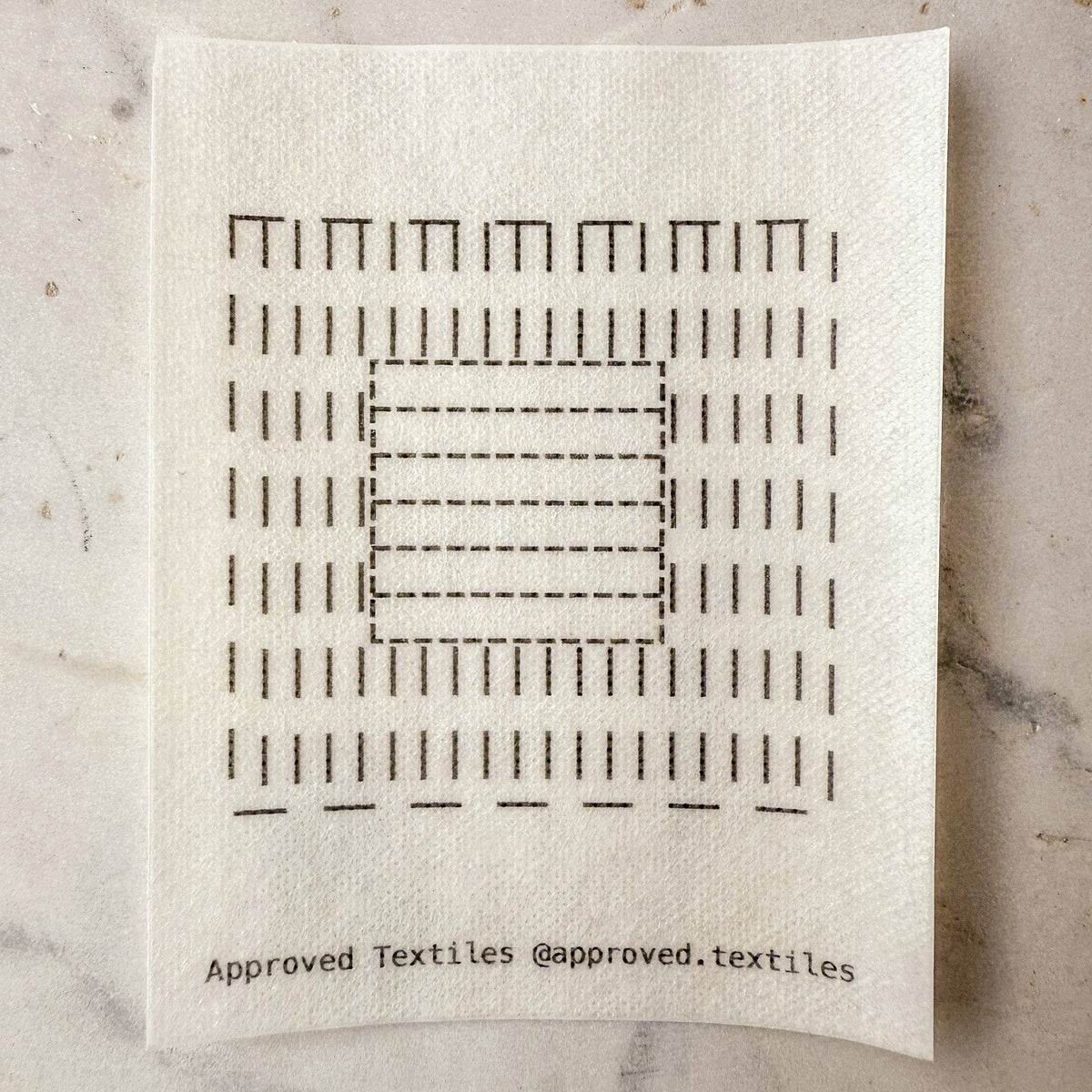 Eva Hesse post-minimalist grid motif transfer set for hand stitched visible mending