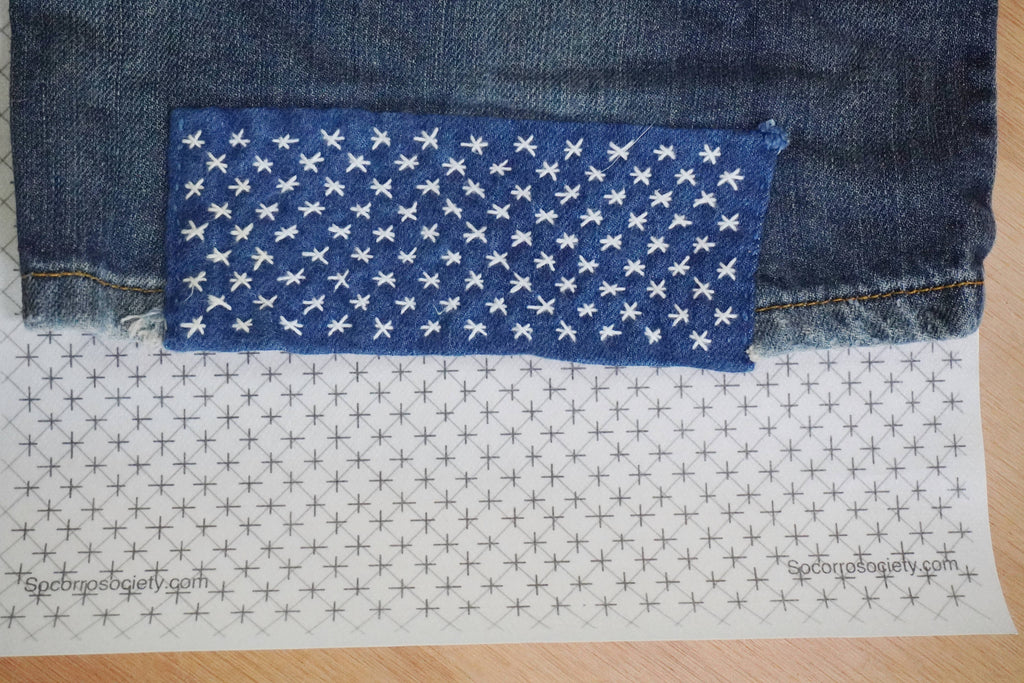 Socorro Society Sashiko Star/Ten Cross Stick 'n Stitch Pattern