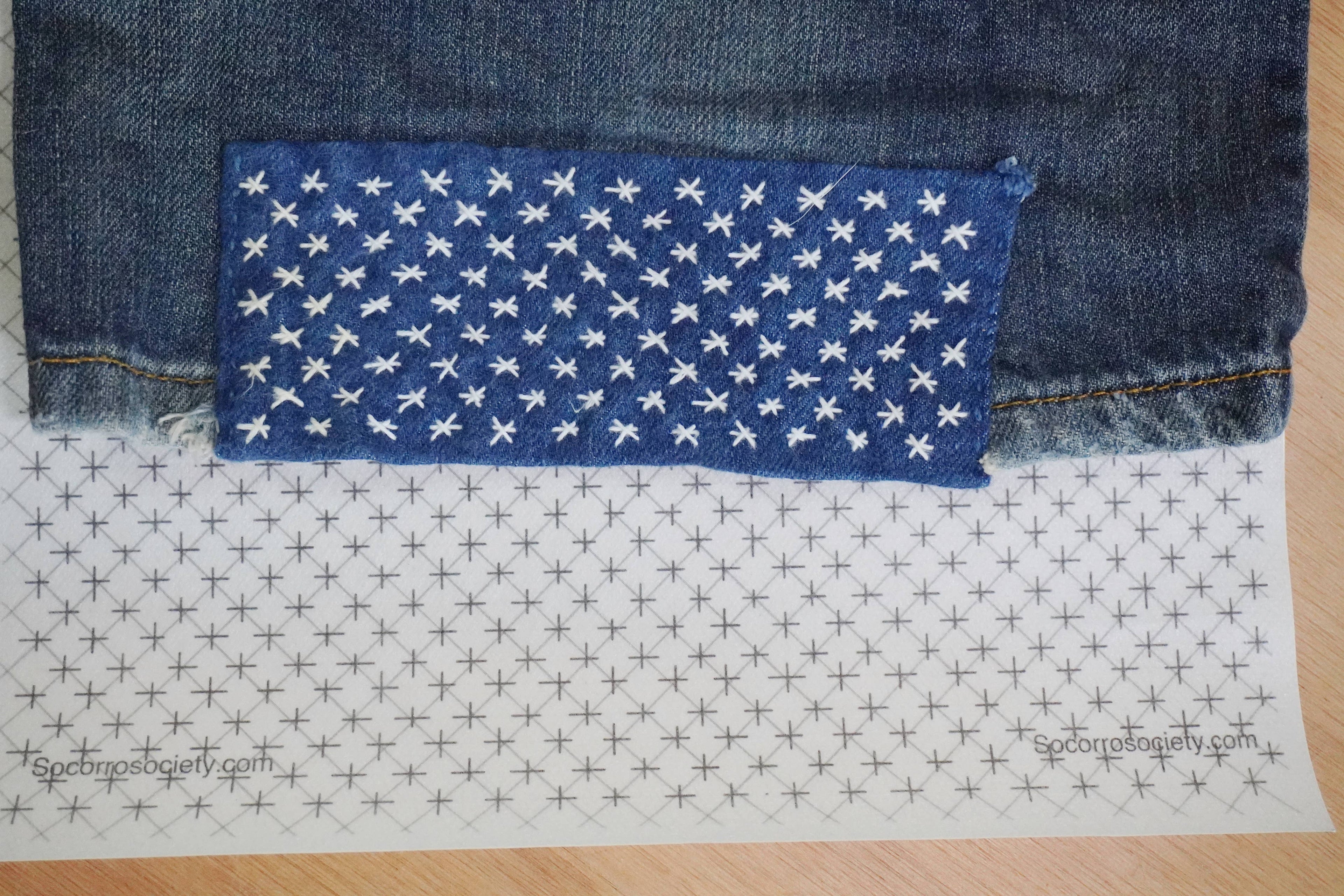 Socorro Society Sashiko Star/Ten Cross Stick 'n Stitch Pattern
