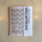 Shrimpshiko visible mending transfer pack by Approved Textiles, four wash-away shrimp designs