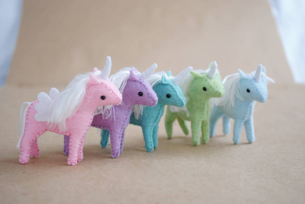 Tiny Felt Unicorn Sewing Pattern by DelilahIris