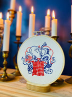 Knitting Octopus embroidery kit packaging