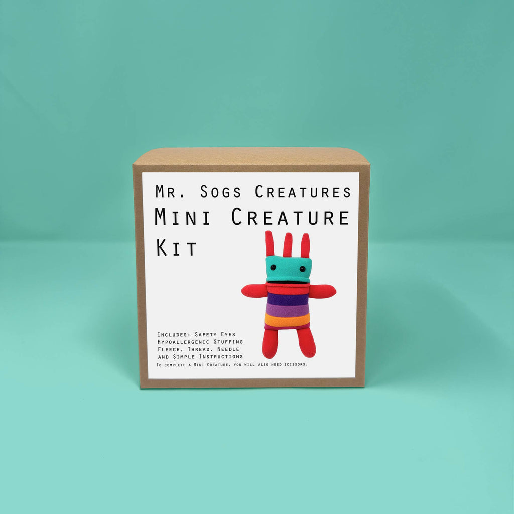 Mr. Sogs - Mini Creature DIY Plush Sewing Kit - Turquoise