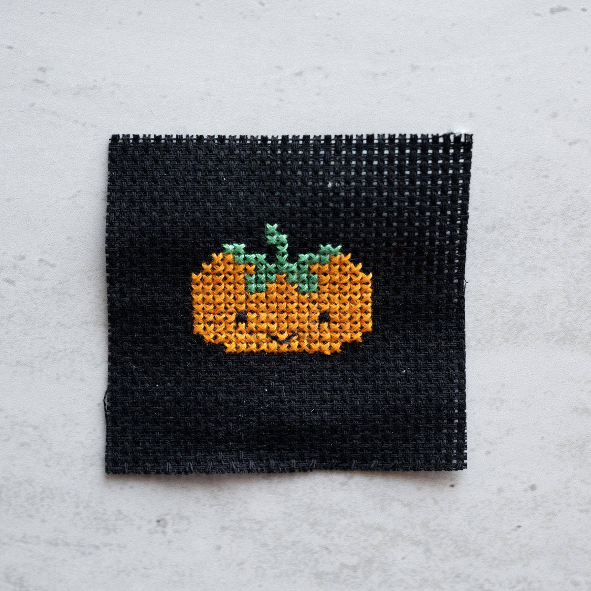 Kawaii Halloween Pumpkin cross stitch kit matchbox packaging
