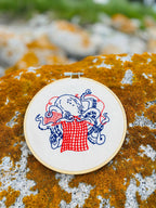 Knitting Octopus complete embroidery kit from The Stitch