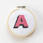 Drop Shadow Monogram Cross Stitch Kit by Cotton Clara