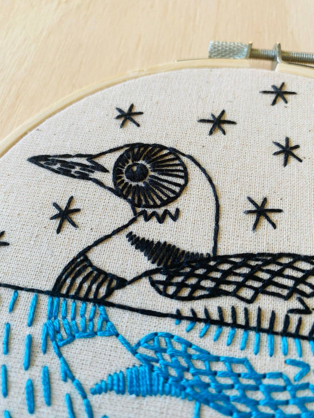 Loon complete embroidery kit from The Stitch