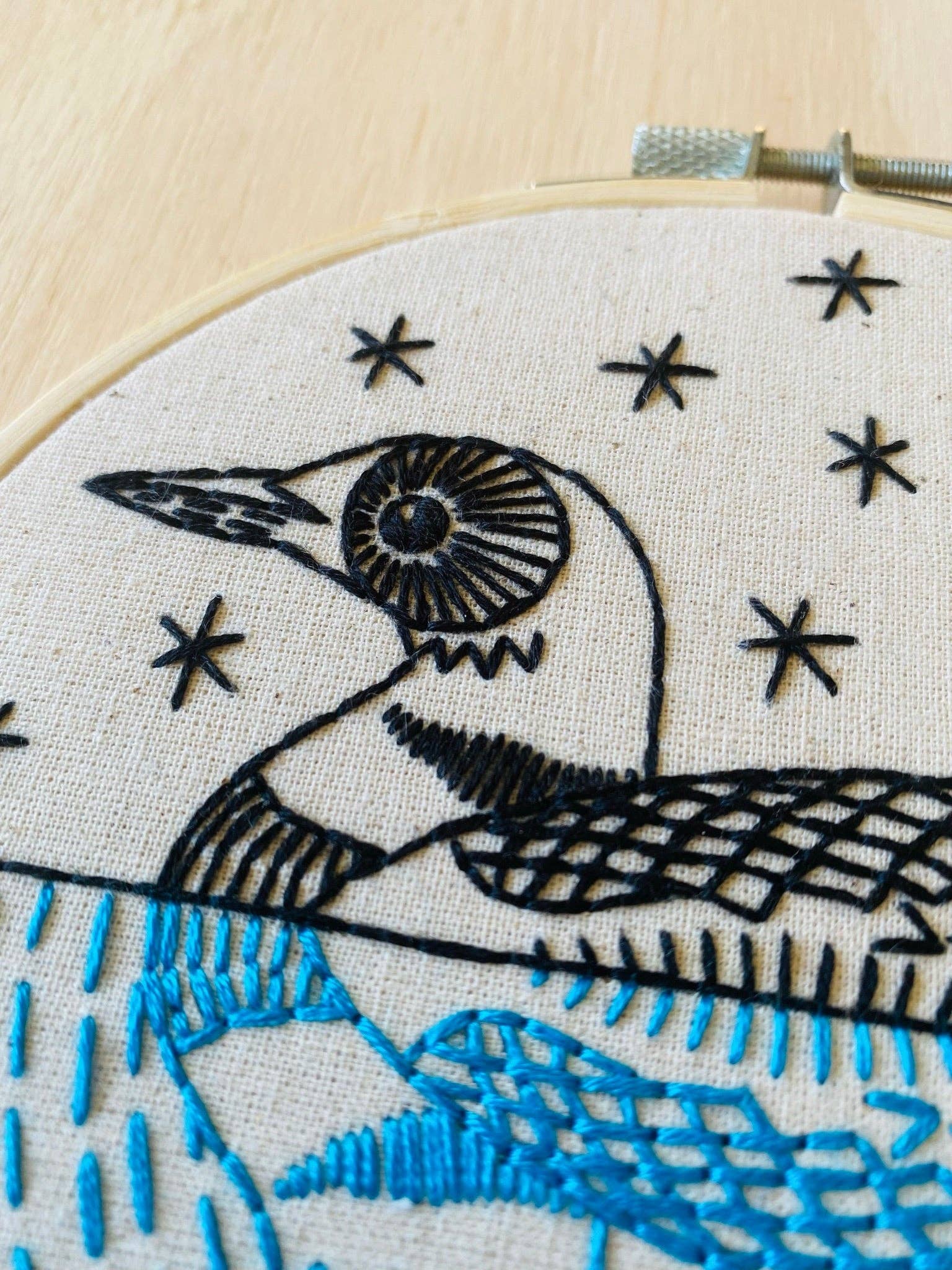 Loon complete embroidery kit from The Stitch
