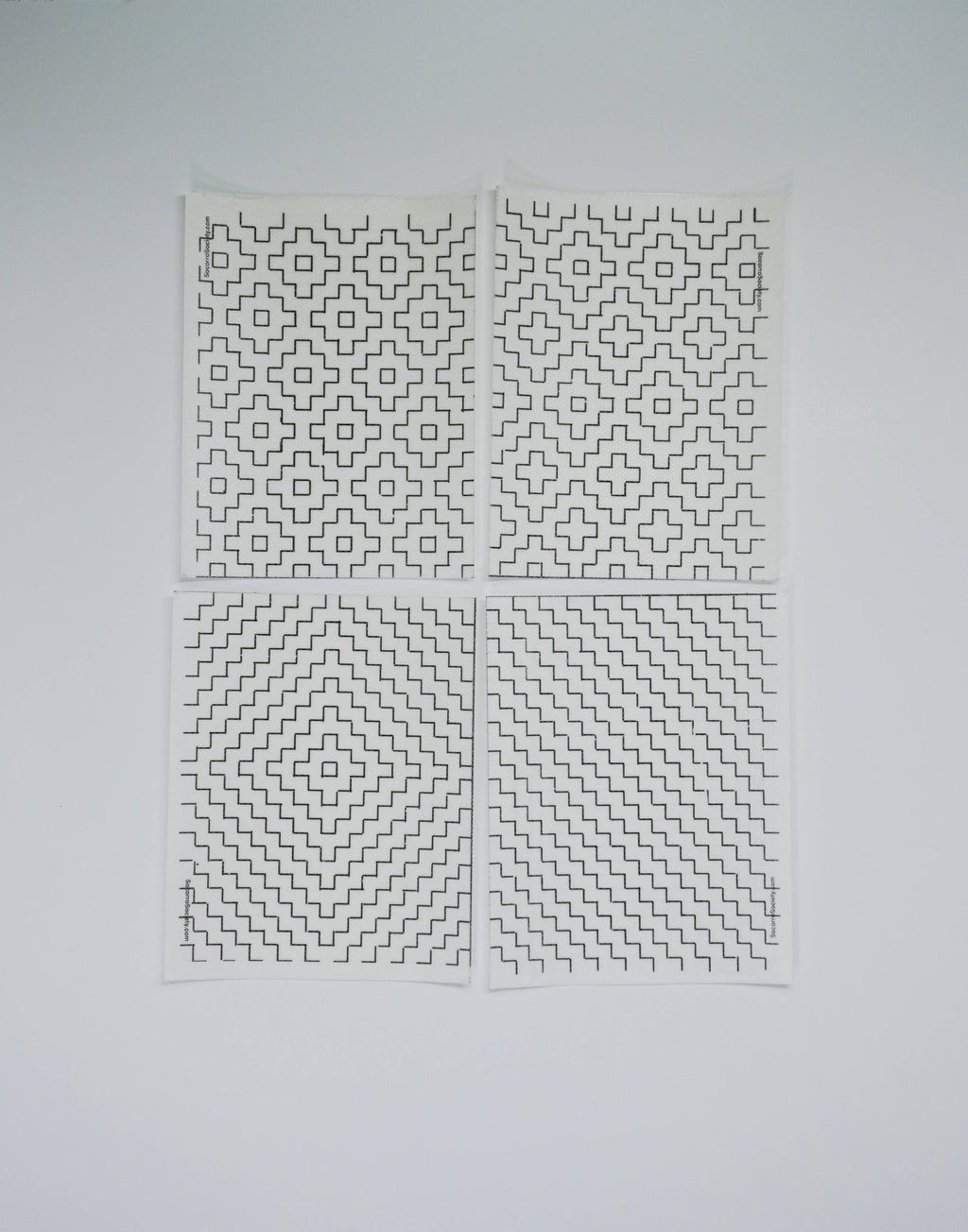 Socorro Society Sashiko Inspired Mending Stick 'n Stitch - Starter Pattern Pack
