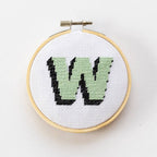 Drop Shadow Monogram Cross Stitch Kit by Cotton Clara