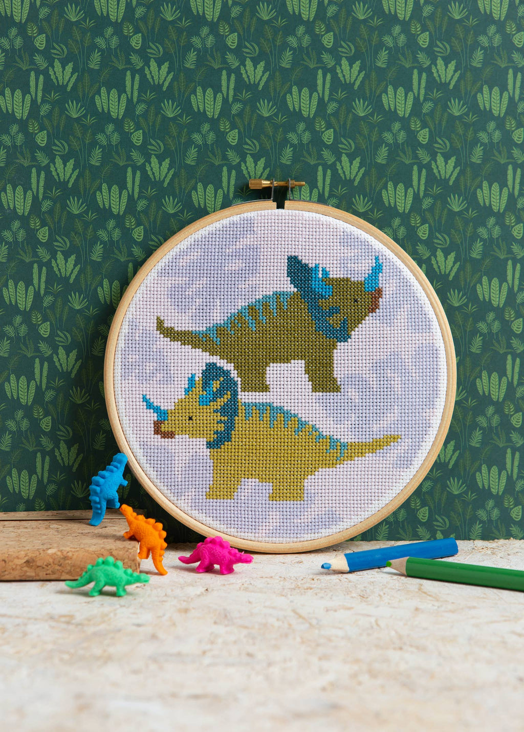 Triceratops Cross Stitch Kit