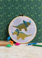 Triceratops Cross Stitch Kit