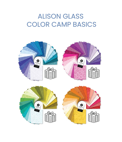 Alison Glass Color Camp Basics complete fat eighth bundle, 84 fabrics