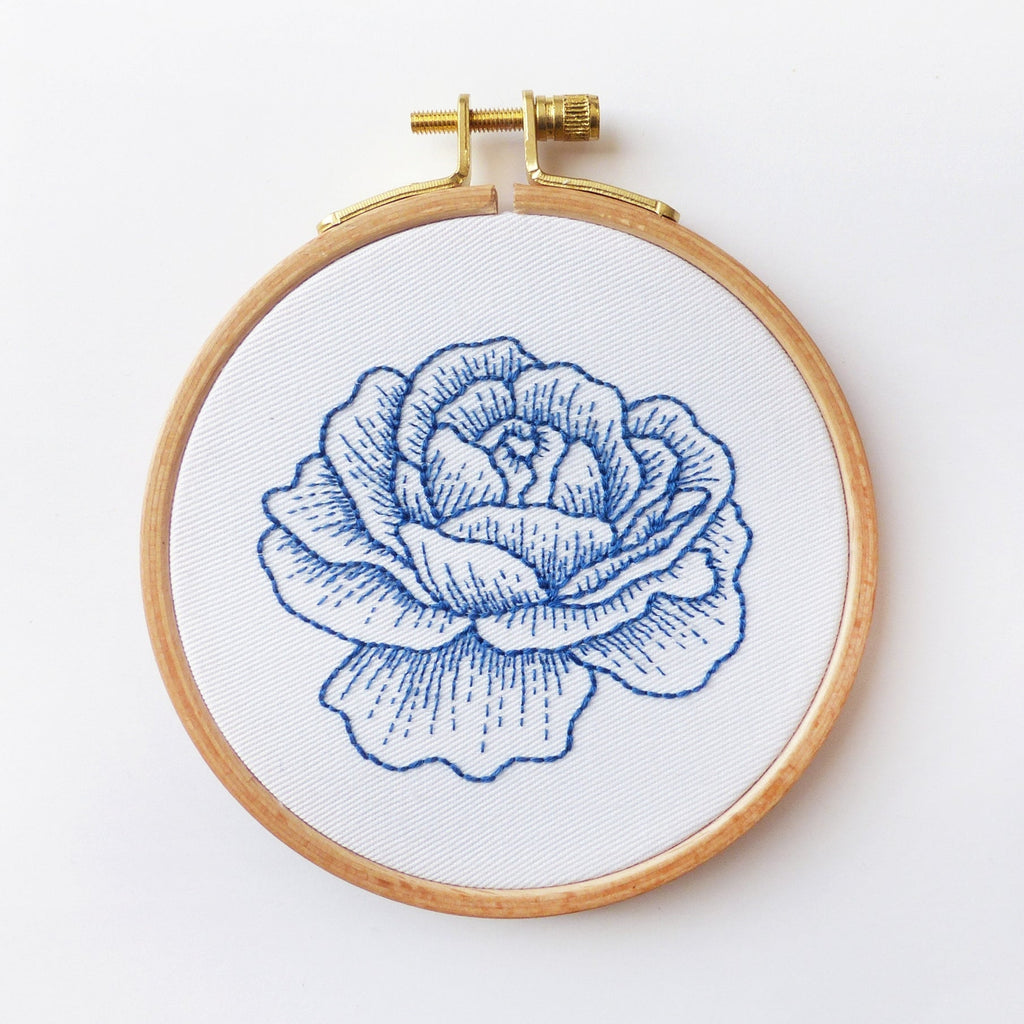 The Blue Rose embroidery kit by Tamar Nahir-Yanai