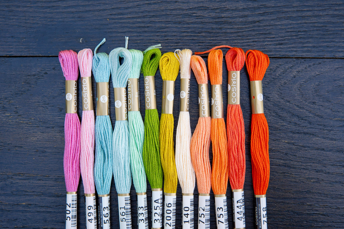 COSMO Embroidery Set Spring Fling - 12 Skeins