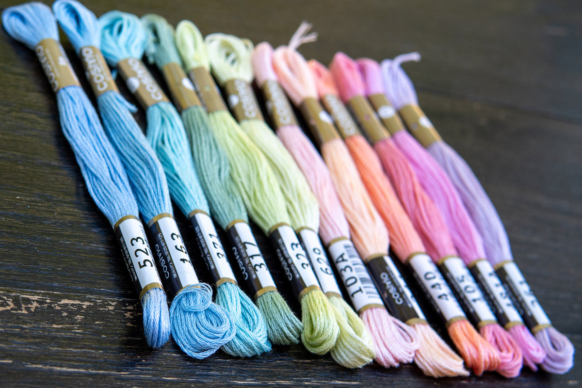 COSMO Embroidery Set Pastel Haze - 12 Skeins