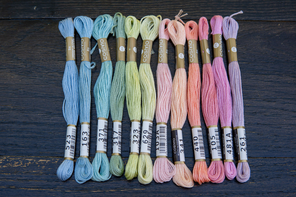 COSMO Embroidery Set Pastel Haze - 12 Skeins