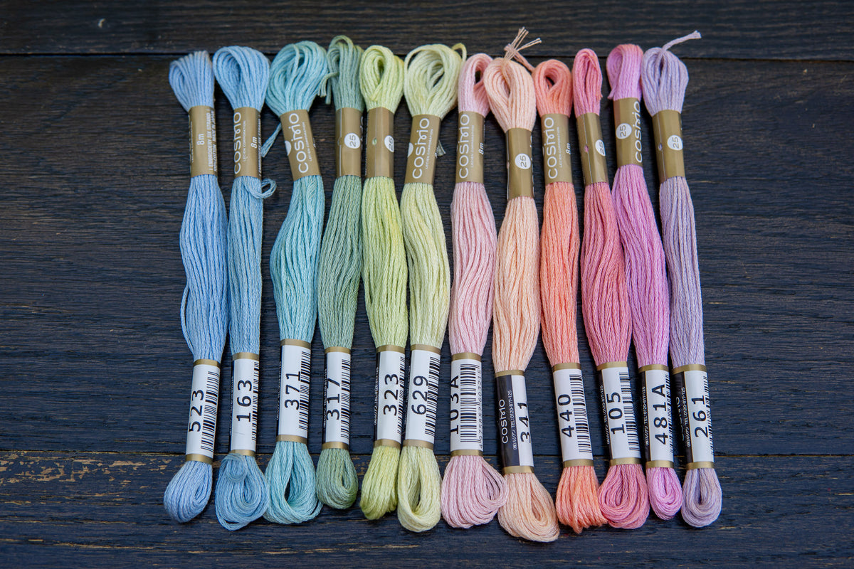 COSMO Embroidery Set Pastel Haze - 12 Skeins