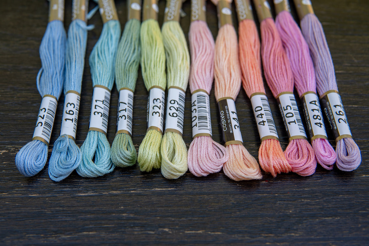 COSMO Embroidery Set Pastel Haze - 12 Skeins