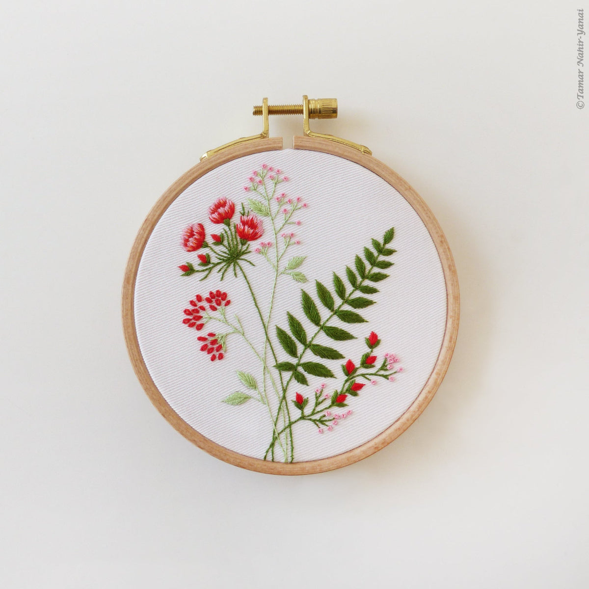Fern & Flowers embroidery kit by Tamar Nahir-Yanai