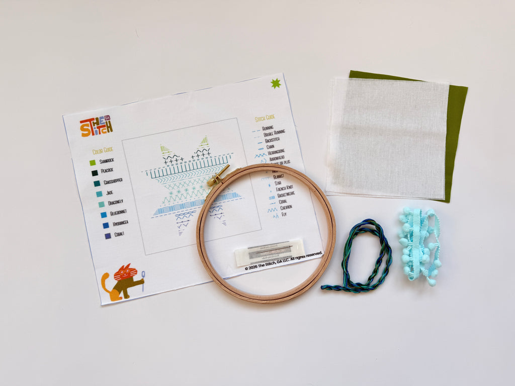 DIY Sawtooth Embroidered Pincushion Kit