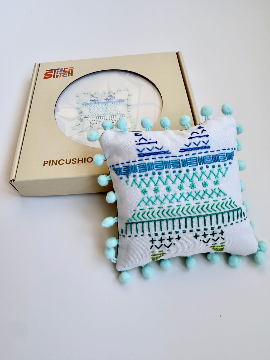 DIY Sawtooth Embroidered Pincushion Kit