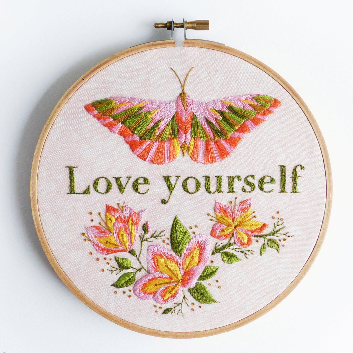 Love yourself embroidery kit by Tamar Nahir-Yanai