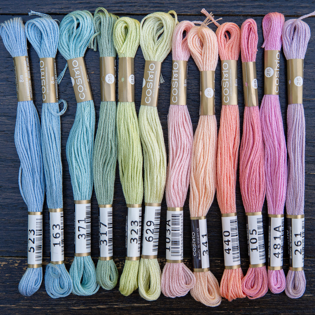 COSMO Embroidery Set Pastel Haze - 12 Skeins