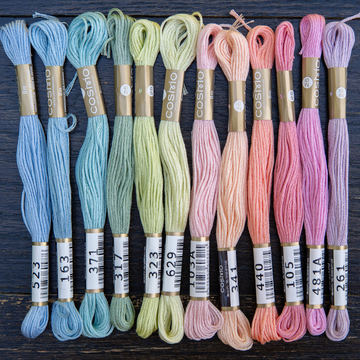 COSMO Embroidery Set Pastel Haze - 12 Skeins