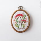 Tiny Mushrooms embroidery kit by Tamar Nahir-Yanai
