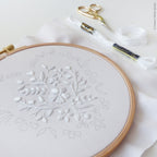 White Heart embroidery kit by Tamar Nahir-Yanai