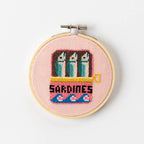 Sardines Cross Stitch Kit by Cotton Clara