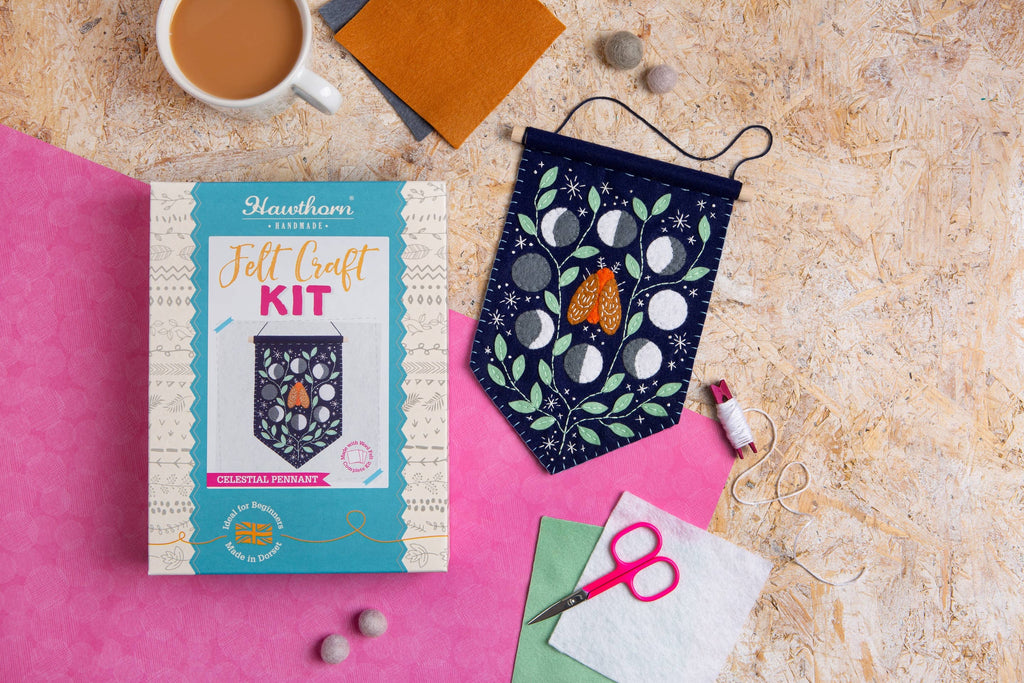 Celestial Pennant felt craft kit by Hawthorn Handmade