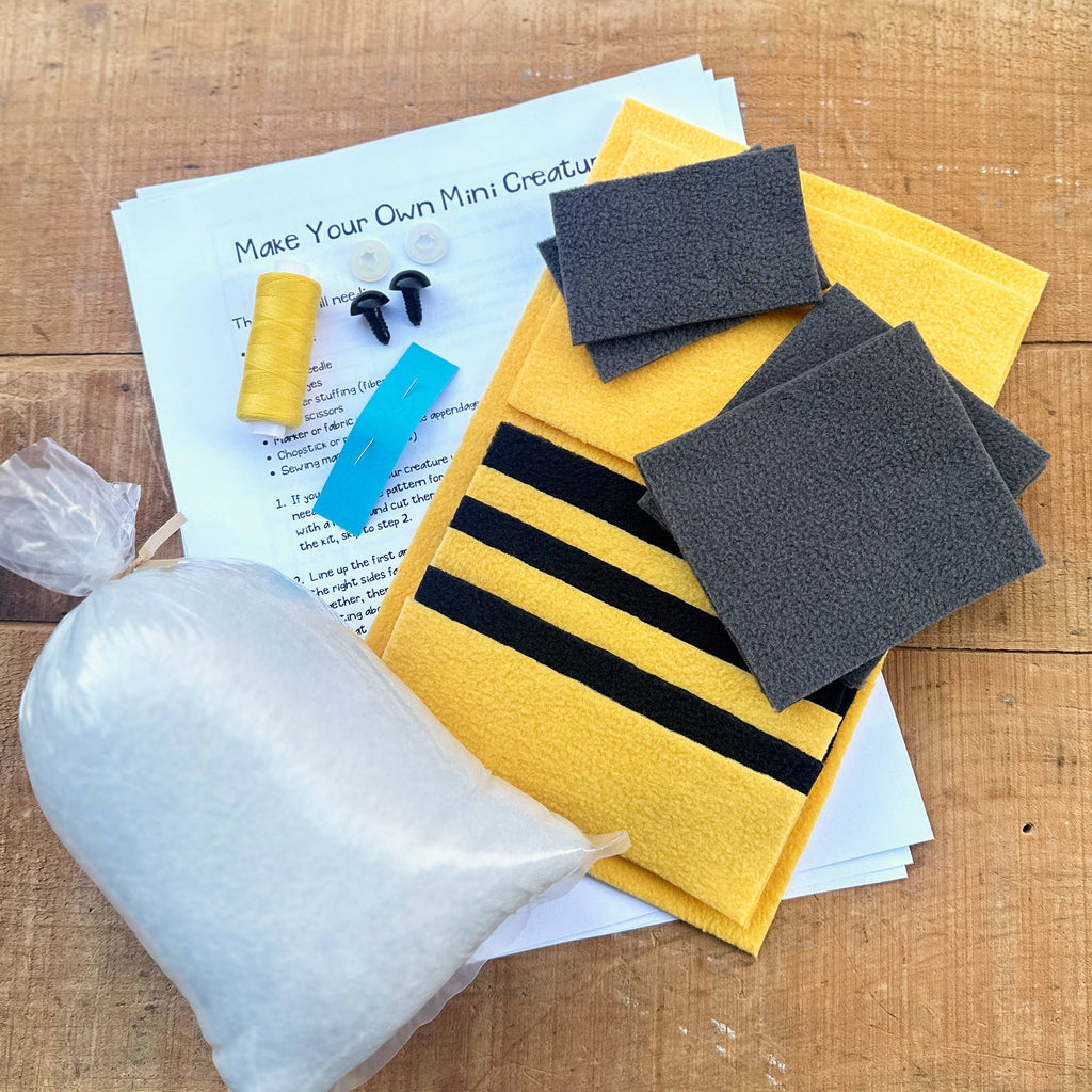 Mr. Sogs - Mini Creature DIY Plush Sewing Kit - Yellow
