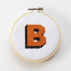 Drop Shadow Monogram Cross Stitch Kit by Cotton Clara