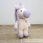 Dolly unicorn crochet kit, 20 cm finished amigurumi unicorn
